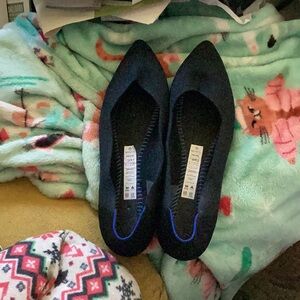 Rothy's Women's Black and Blue Flats Size 9.5